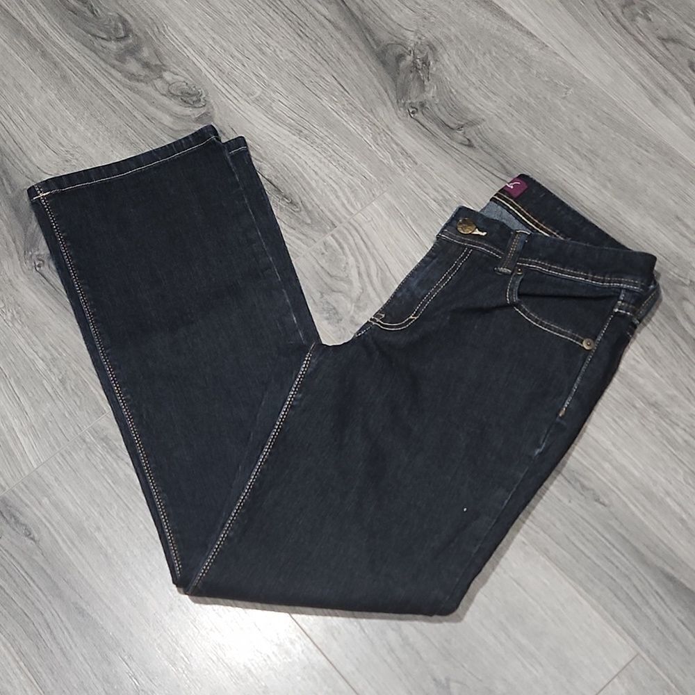 EUC Gloria Vanderbilt Dark Blue Wide Leg Jeans